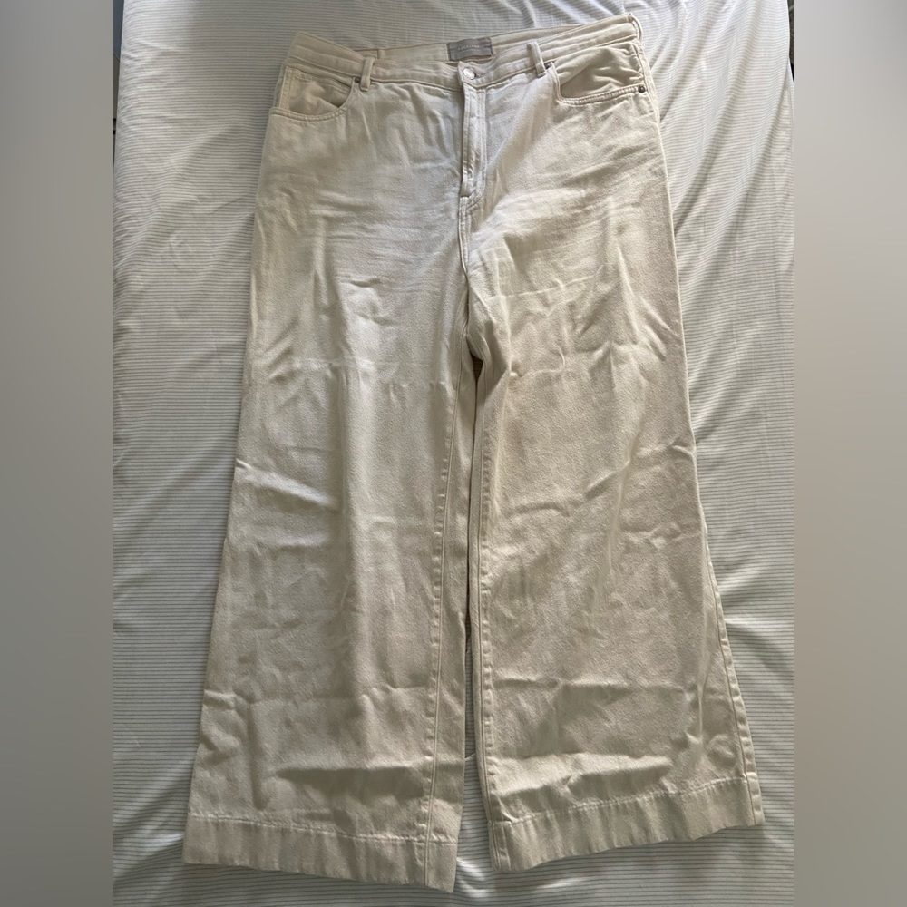 Everlane Summer Wide Leg Jean in Bone
